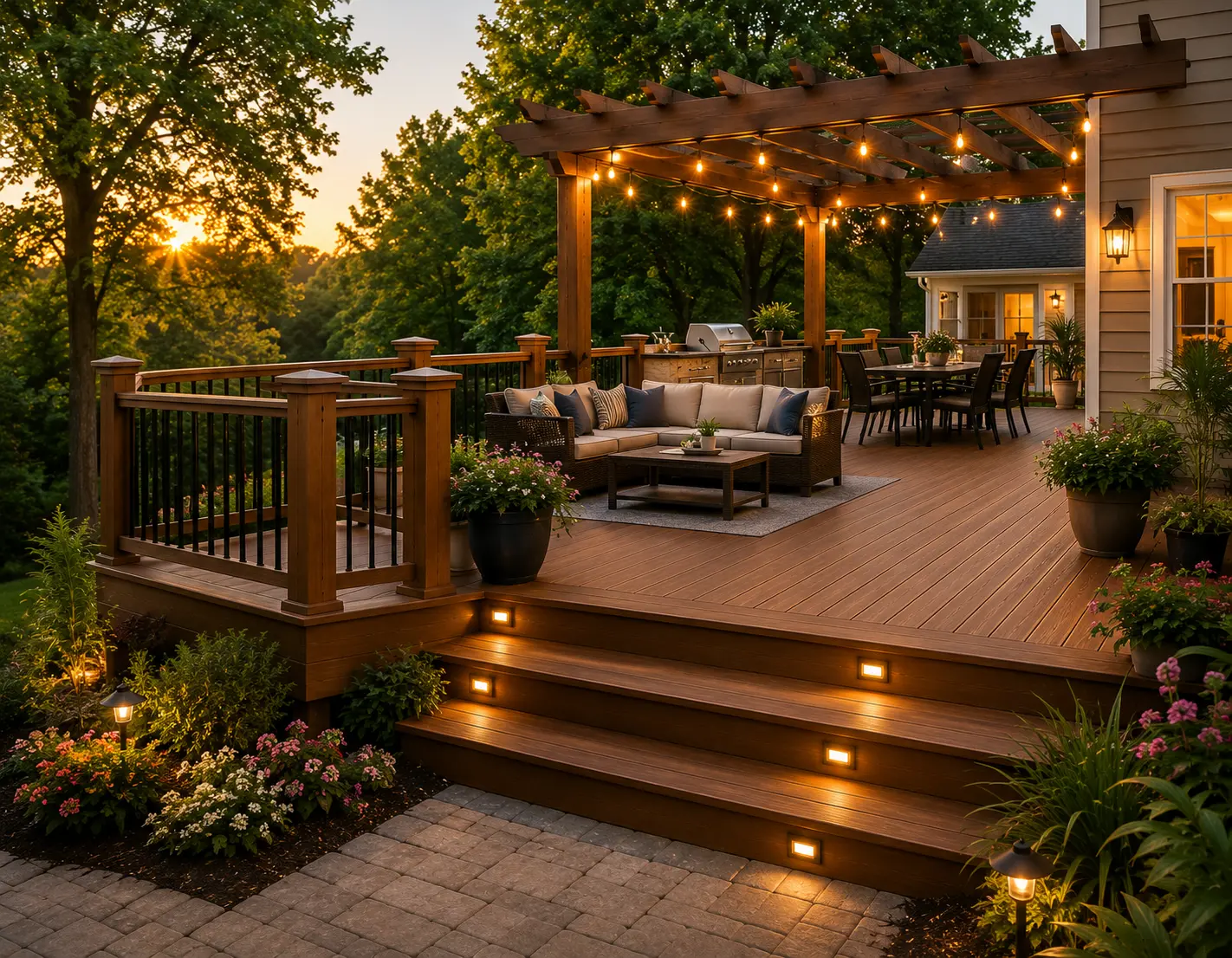Elegant outdoor deck